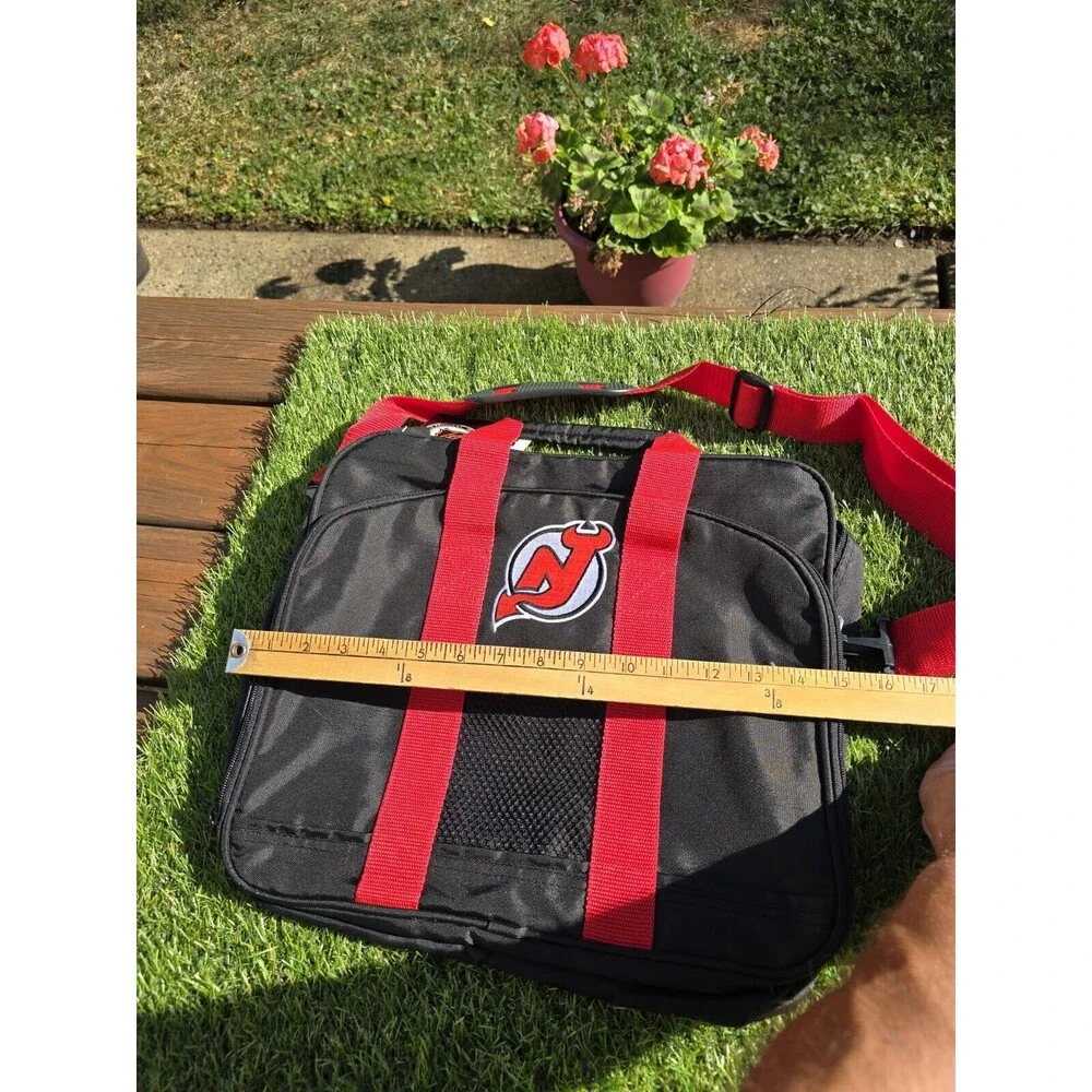 Vtg 90s Mead NHL New Jersey Devils Messenger Carry-on Gym Laptop Book Bag NWT